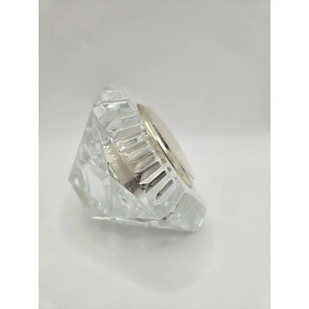 STAIGER Lead Crystal Clock Quartz Germany 3.5